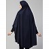 Stretchable Jersey prayer hijab smoking at sleeves - Navy